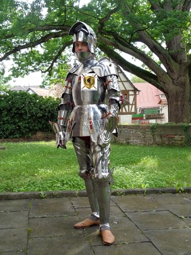 Gothic Armor Suit ~ Mittelalterlicher Ritter Deutscher Sallet Ganzkörper-Rüstungsanzug ~ 15. Jahrhundert Rüstung Kampf Sca Larp Krieger Stahl Cosplay Rüstung ~ Tragbares Rollenspiel Sammlerstück von HISTORIC HANDICRAFT