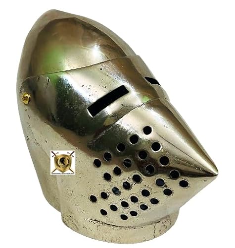 HISTORIC HANDICRAFT Miniatur Display Bascinet Helm Sammlerstück Mittelalter Helme Tischplatte/Schreibtisch Top Dekorative Miniatur Silber Helm Beste für Halloween Schaustück Dekorationsartikel von HISTORIC HANDICRAFT