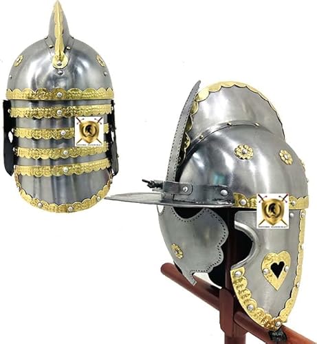 HISTORIC HANDICRAFT Zischage of winged husar Helmet Antique Wearable Medieval Helmet Stee & Brass Armour Helmet LARP Reenactment Cosplay Helmet For Halloween Oufit von HISTORIC HANDICRAFT