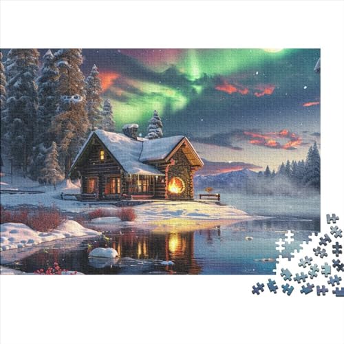 Aurora Lodge Puzzle 1000 Teile Puzzles Für Erwachsene Lernspiel Herausforderungsspielzeug 1000-teilige Puzzlespiel Für Erwachsene Kinder Puzzel 1000pcs (75x50cm) von HITBOD