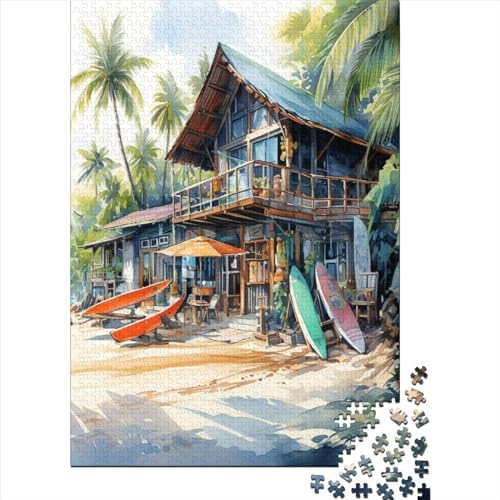 Beach Shop Puzzle 1000 Teile Erwachsener Kniffel Spaß Für Die Ganze Familie - Abwechslungsreiche 1000 Puzzleteilige Motive Puzzlespiel Erwachsene Puzzel 1000pcs (75x50cm) von HITBOD