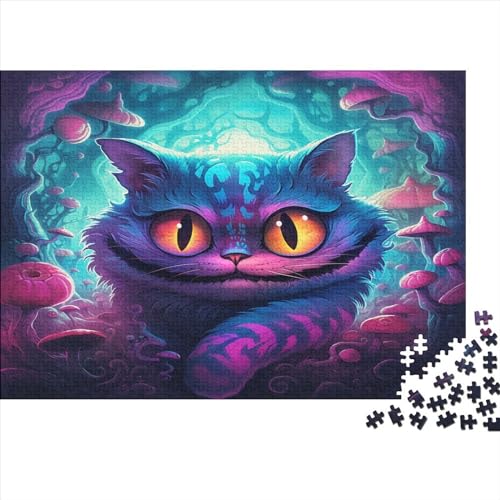 Cheshire Katze Puzzlespiel 1000 Teile Puzzle Für Erwachsene Und Kinder Ab 14 Jahren,Erwachsenen Puzzlespiel Puzzel 1000pcs (75x50cm) von HITBOD