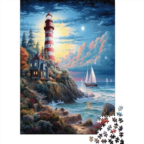 Coastal Leuchtturms Puzzle 1000 Teile Erwachsener Kniffel Spaß Für Die Ganze Familie - Abwechslungsreiche 1000 Puzzleteilige Motive Puzzlespiel Erwachsene Puzzel 1000pcs (75x50cm) von HITBOD