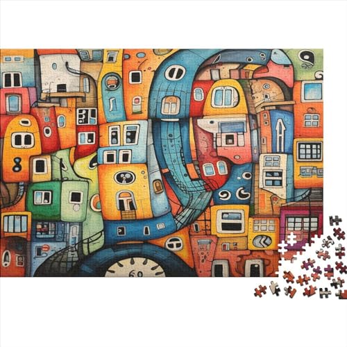 Colorful Building 1000 Teile Puzzle Für Erwachsene Und Kinder Ab 14 Jahren Puzzel 1000pcs (75x50cm) von HITBOD