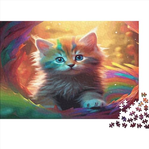 Cute Cat Puzzle 1000 Teile Puzzles Für Erwachsene Lernspiel Herausforderungsspielzeug 1000-teilige Puzzlespiel Für Puzzel 1000pcs (75x50cm) von HITBOD