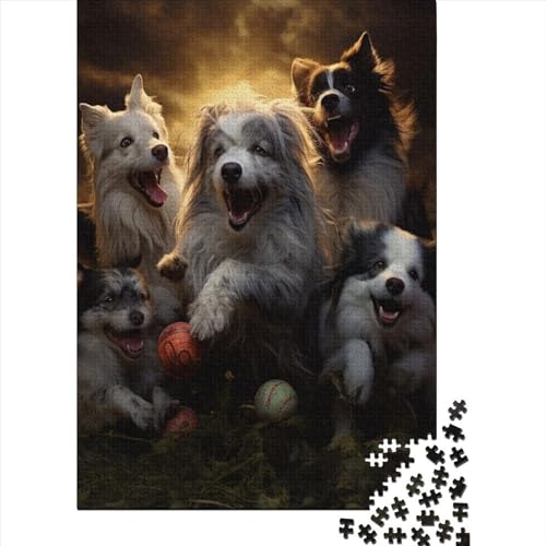 Cute Dogs Puzzle 1000 Teile Erwachsener Kniffel Spaß Für Die Ganze Familie - Abwechslungsreiche 1000 Puzzleteilige Motive Puzzlespiel Erwachsene Puzzel 1000pcs (75x50cm) von HITBOD