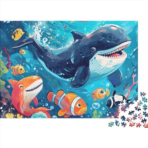 Cute Ozean Tiers Puzzlespiel 1000 Teile Erwachsene -Puzzle 1000 Stück Spiel Puzzles Für Erwachsene Kinder Puzzle Erwachsenen Puzzlespiel Puzzel 1000pcs (75x50cm) von HITBOD