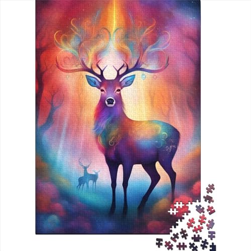 Deer Puzzle 1000 Teile Erwachsener Kniffel Spaß Für Die Ganze Familie - Abwechslungsreiche 1000 Puzzleteilige Motive Puzzlespiel Erwachsene Puzzel 1000pcs (75x50cm) von HITBOD