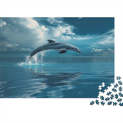 Delphin Puzzle 1000 Teile Puzzles Für Erwachsene Lernspiel Herausforderungsspielzeug 1000-teilige Puzzlespiel Für Puzzel 1000pcs (75x50cm) von HITBOD