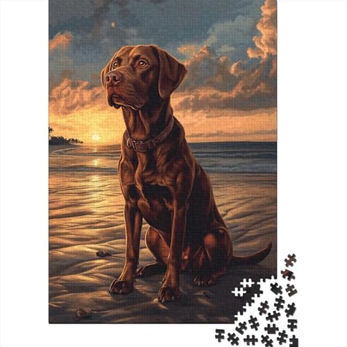 Der Labrador Retriever 1000 Stück Puzzles Für Erwachsene Teenager Stress Abbauen Familien-Puzzlespiel Mit Poster in 1000-teiliges Puzzle Kinder Lernspiel Spielzeug Geschenk Puzzel 1000pcs (75x50cm) von HITBOD