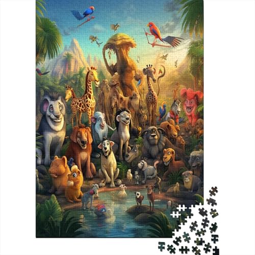 Dschungeltiere Puzzle 1000 Teile,Puzzle Für Erwachsene,Impossible Puzzle,GesKükenlichkeitsspiel Für Die Ganze Familie,Puzzle Legespiel-Erwachsenenpuzzle Puzzel 1000pcs (75x50cm) von HITBOD