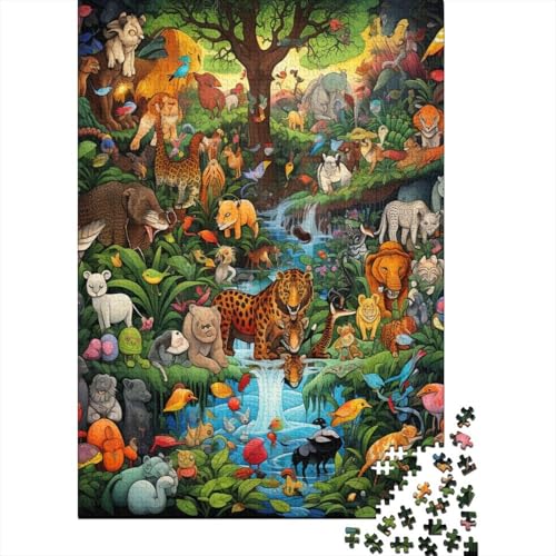 Dschungeltiere Puzzle 1000 Teile - Puzzle Für Erwachsene,Puzzle,Puzzlespiel Erwachsenen Puzzlespiel Puzzel 1000pcs (75x50cm) von HITBOD