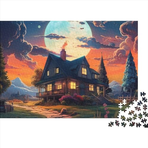 EIN gemütliches Haus Puzzle 1000 Teile Puzzles Für Erwachsene Lernspiel Herausforderungsspielzeug 1000-teilige Puzzlespiel Für Erwachsene Kinder Puzzel 1000pcs (75x50cm) von HITBOD