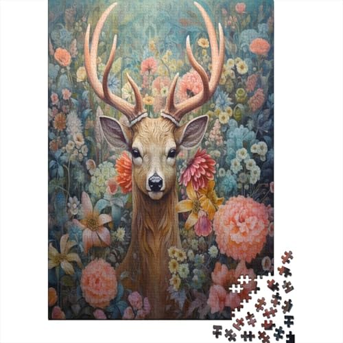 Elch Puzzle 1000 Teile Puzzles Für Erwachsene Lernspiel Herausforderungsspielzeug 1000-teilige Puzzlespiel Für Erwachsene Kinder Puzzel 1000pcs (75x50cm) von HITBOD