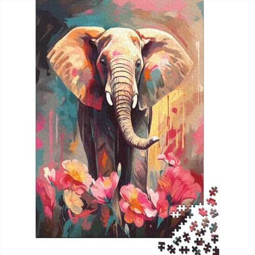 Elefant Puzzle 1000 Puzzle Home DekoRatteion Puzzle,Erwachsenenpuzzle Puzzel 1000pcs (75x50cm) von HITBOD