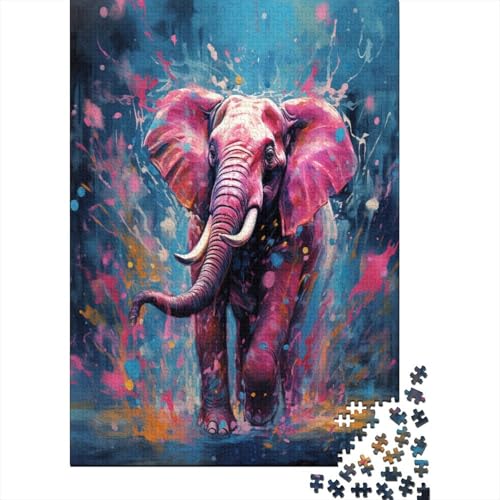 Elefant Puzzle 1000 Teile,Puzzle Für Erwachsene,Impossible Puzzle 1000pcs (75x50cm) von HITBOD