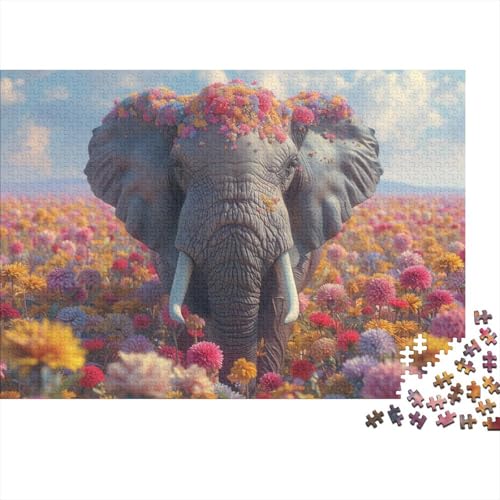 Elefanten Puzzle 1000 Teile Erwachsener Kniffel Spaß Für Die Ganze Familie - Abwechslungsreiche 1000 Puzzleteilige Motive Puzzlespiel Erwachsene Puzzel 1000pcs (75x50cm) von HITBOD