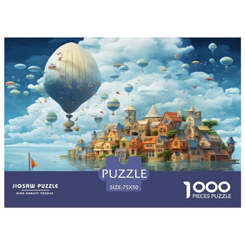 Floating Island in The Sea Puzzlespiel Erwachsene 1000 Teile Erwachsenen Puzzlespiel Puzzel 1000pcs (75x50cm) von HITBOD