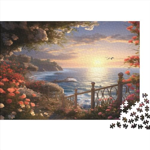 Flowers and Sea Puzzle 1000 Teile Erwachsener Kniffel Spaß Für Die Ganze Familie - Abwechslungsreiche 1000 Puzzleteilige Motive Puzzlespiel Erwachsene Puzzel 1000pcs (75x50cm) von HITBOD