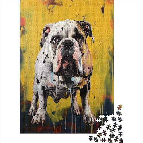 Französische BullHUNDge Puzzle 1000 Puzzle Home DekoRatteion Puzzle,Erwachsenenpuzzle Puzzel 1000pcs (75x50cm) von HITBOD