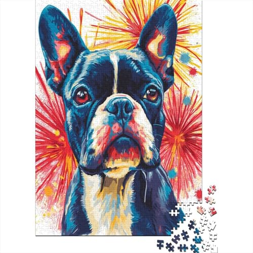 Französische BullHUNDge Puzzle 1000 Teile Erwachsener Kniffel Spaß Für Die Ganze Familie - Abwechslungsreiche 1000 Puzzleteilige Motive Puzzlespiel Erwachsene Puzzel 1000pcs (75x50cm) von HITBOD