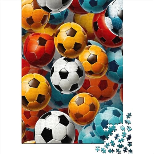 Fußball Puzzle 1000 Teile Puzzles Für Erwachsene Lernspiel Herausforderungsspielzeug 1000-teilige Puzzlespiel Für Erwachsene Kinder Puzzel 1000pcs (75x50cm) von HITBOD