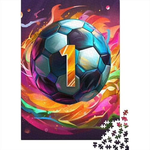 Fußball Puzzle 1000 Teile Puzzles Für Erwachsene Lernspiel Herausforderungsspielzeug 1000-teilige Puzzlespiel Für Erwachsene Kinder Puzzel 1000pcs (75x50cm) von HITBOD