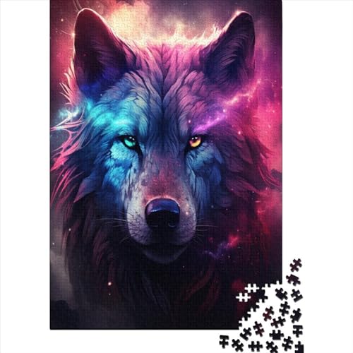 Galaxy Wolf Puzzlespiel 1000 Teile Puzzle Für Erwachsene Und Kinder Ab 14 Jahren, Erwachsenen Puzzlespiel Puzzel 1000pcs (75x50cm) von HITBOD