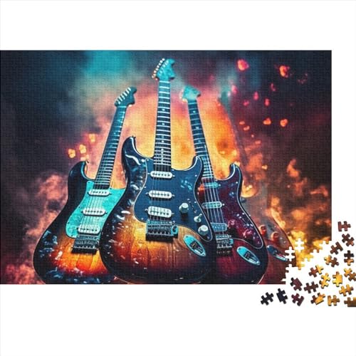 Gitarre Puzzle 1000 Teile Puzzles Für Erwachsene Lernspiel Herausforderungsspielzeug 1000-teilige Puzzlespiel Für Puzzel 1000pcs (75x50cm) von HITBOD