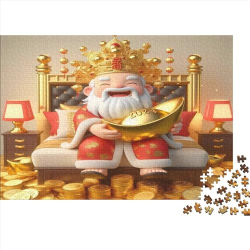 God of Wealth Puzzle 1000 Teile Erwachsener Kniffel Spaß Für Die Ganze Familie - Abwechslungsreiche 1000 Puzzleteilige Motive Puzzlespiel Erwachsene Puzzel 1000pcs (75x50cm) von HITBOD