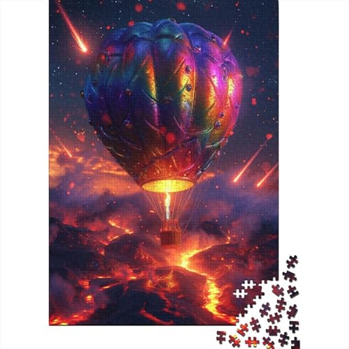 Heißluftballon 1000 Stück Puzzles Für Erwachsene Teenager Stress Abbauen Familien-Puzzlespiel Mit Poster in 1000-teiliges Puzzle Kinder Lernspiel Spielzeug Geschenk Puzzel 1000pcs (75x50cm) von HITBOD