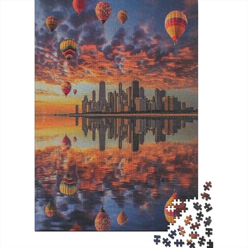 Heißluftballon Puzzle 1000 Teile Puzzles Für Erwachsene Lernspiel Herausforderungsspielzeug 1000-teilige Puzzlespiel Für Erwachsene Kinder Puzzel 1000pcs (75x50cm) von HITBOD