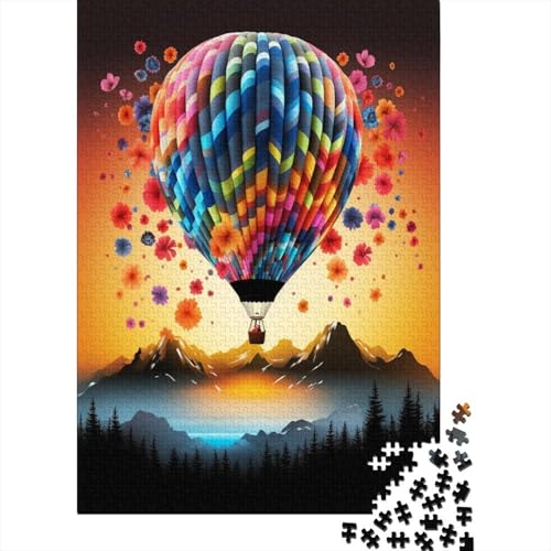 Heißluftballon Puzzle 1000 Teile Puzzles Für Erwachsene Lernspiel Herausforderungsspielzeug 1000-teilige Puzzlespiel Für Erwachsene Kinder Puzzel 1000pcs (75x50cm) von HITBOD