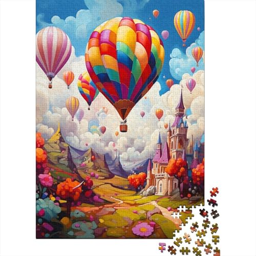 Heißluftballon Puzzle 1000 Teile Puzzles Für Erwachsene Lernspiel Herausforderungsspielzeug 1000-teilige Puzzlespiel Für Puzzel 1000pcs (75x50cm) von HITBOD