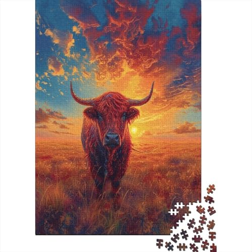 Highland Vieh1000 Teile Puzzle Für Erwachsene,Hochwertige Recycelbare MateriAußerirdische Und Druck Puzzlespiel,Familienspiel,Geschenk Puzzel 1000pcs (75x50cm) von HITBOD