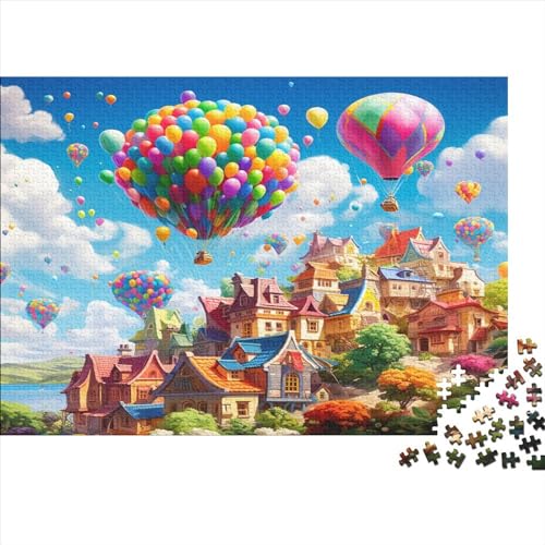 Hot Air Balloon Puzzle 1000 Teile Puzzles Für Erwachsene Lernspiel Herausforderungsspielzeug 1000-teilige Puzzlespiel Für Puzzel 1000pcs (75x50cm) von HITBOD