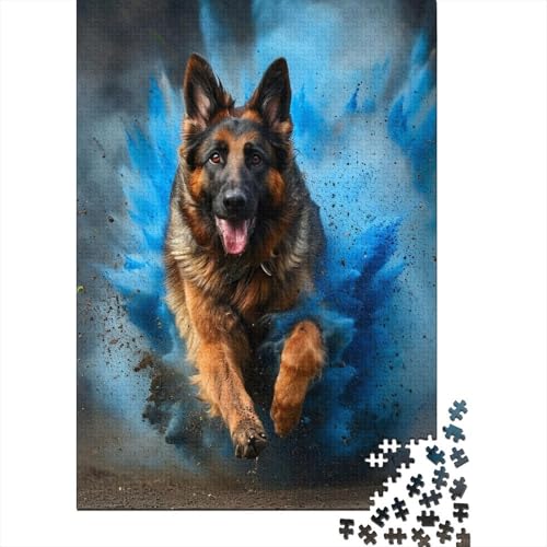 Hund 1000 Stück Puzzles Für Erwachsene Teenager Stress Abbauen Familien-Puzzlespiel Mit Poster in 1000-teiliges Puzzle Kinder Lernspiel Spielzeug Geschenk Puzzel 1000pcs (75x50cm) von HITBOD