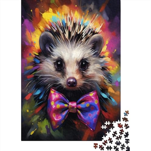 Igel 1000 Stück Puzzles Für Erwachsene Teenager Stress Abbauen Familien-Puzzlespiel Mit Poster in 1000-teiliges Puzzle Kinder Lernspiel Spielzeug Geschenk Puzzel 1000pcs (75x50cm) von HITBOD