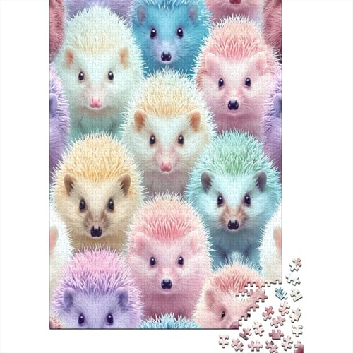 Igel Puzzle 1000 Teile Puzzles Für Erwachsene Lernspiel Herausforderungsspielzeug 1000-teilige Puzzlespiel Für Puzzel 1000pcs (75x50cm) von HITBOD