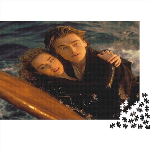 Jack und Rose Titanic Puzzle 1000 Teile Puzzles Für Erwachsene Lernspiel Herausforderungsspielzeug 1000-teilige Puzzlespiel Für Puzzel 1000pcs (75x50cm) von HITBOD