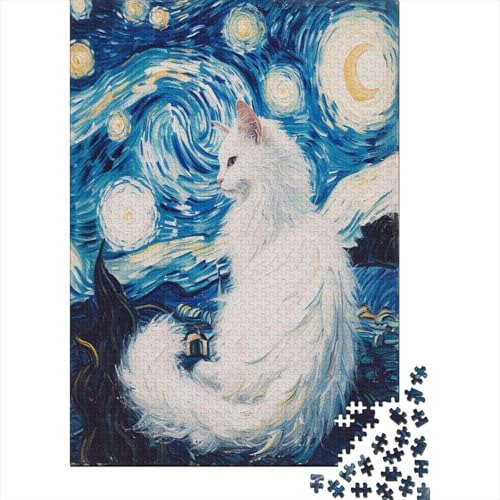 Katze Puzzle 1000 Teile Erwachsener Kniffel Spaß Für Die Ganze Familie - Abwechslungsreiche 1000 Puzzleteilige Motive Puzzlespiel Erwachsene Puzzel 1000pcs (75x50cm) von HITBOD