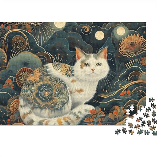 Katze Puzzle 1000 Teile Erwachsener Kniffel Spaß Für Die Ganze Familie - Abwechslungsreiche 1000 Puzzleteilige Motive Puzzlespiel Erwachsene Puzzel 1000pcs (75x50cm) von HITBOD