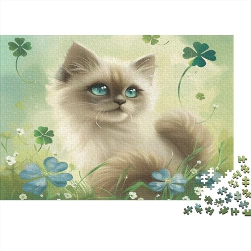 Katze Puzzle 1000 Teile Puzzle Für Erwachsene Und Kinder Ab 14 Jahren Puzzel 1000pcs (75x50cm) von HITBOD