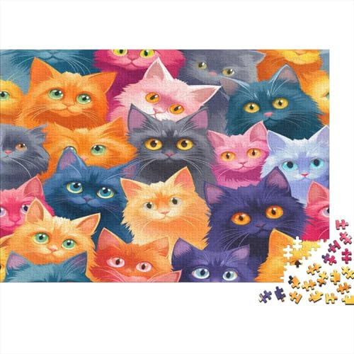 Katze Puzzle 1000 Teile Puzzle Für Erwachsene Und Kinder Ab 14 Jahren Puzzel 1000pcs (75x50cm) von HITBOD