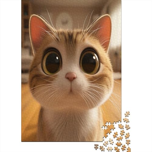 Katze Puzzle 1000 Teile Puzzles Für Erwachsene Klassische Puzzles 1000 Teile Erwachsene 1000pcs (75x50cm) von HITBOD