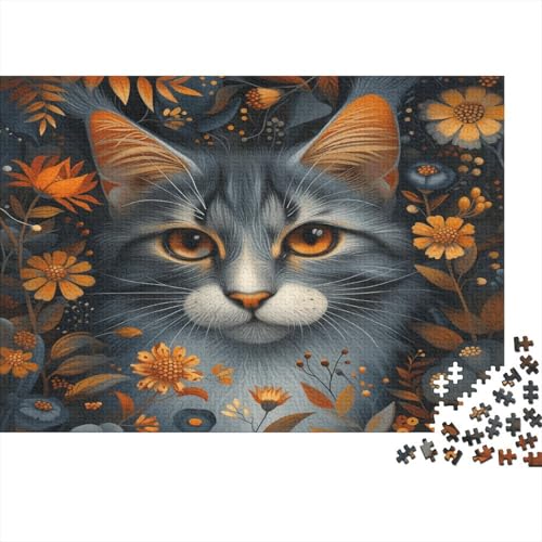 Katze Puzzle 1000 Teile Puzzles Für Erwachsene Lernspiel Herausforderungsspielzeug 1000-teilige Puzzlespiel Für Erwachsene Kinder Puzzel 1000pcs (75x50cm) von HITBOD