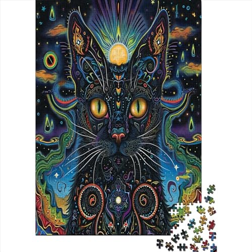 Katze Puzzle 1000 Teile Puzzles Für Erwachsene Lernspiel Herausforderungsspielzeug 1000-teilige Puzzlespiel Für Puzzel 1000pcs (75x50cm) von HITBOD