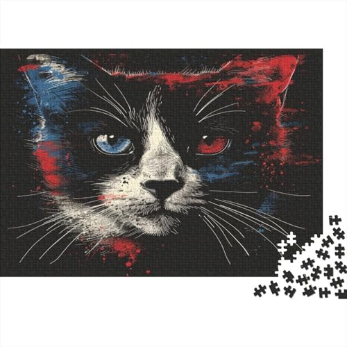 Katze Puzzlespiel 1000 Teile,Puzzle Erwachsene 1000 Teile,Impossible Puzzle GesKükenlichkeitsspiel Für Die Ganze Familie,Puzzle Erwachsene 1000 Teile Puzzel 1000pcs (75x50cm) von HITBOD