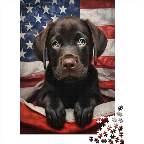 Labrador Hund Puzzle 1000 Teile Puzzles Für Erwachsene Lernspiel Herausforderungsspielzeug 1000-teilige Puzzlespiel Für Puzzel 1000pcs (75x50cm) von HITBOD