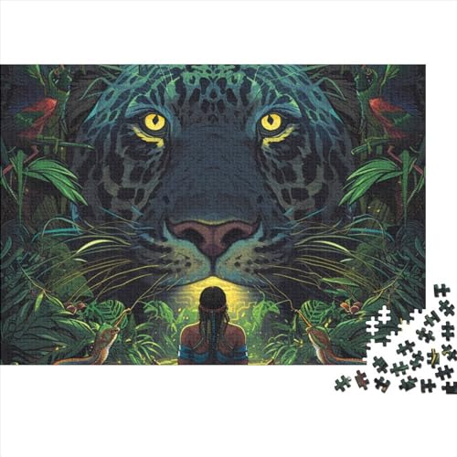 Leopard Puzzle 1000 Puzzle Home DekoRatteion Puzzle,Erwachsenenpuzzle Puzzel 1000pcs (75x50cm) von HITBOD